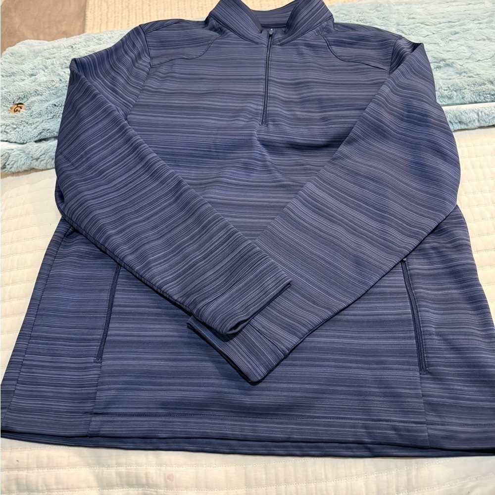 Greg Norman Blue 1/4 Zip Longsleeved Top Size XL